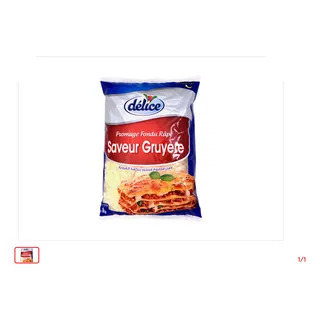 Fromage fondu rapé au gruyèr MILKANA 1 kg