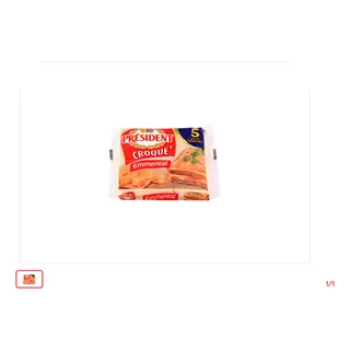 Fromage slice Croque'emmental PRESIDENT 5 Tranches