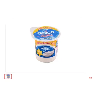Spécialité laitière brassée vanille DELICE 100 g