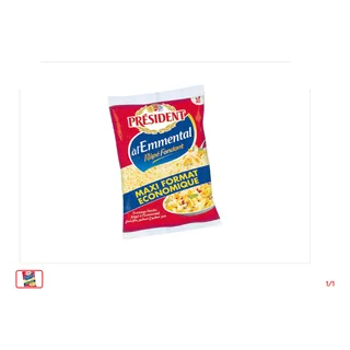 Fromage râpé à l'emmental PRESIDENT 1 kg