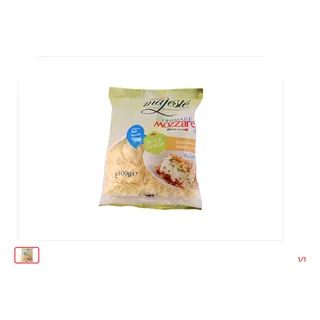 Fromage à la mozzarella Rapé MAJESTE 100 g