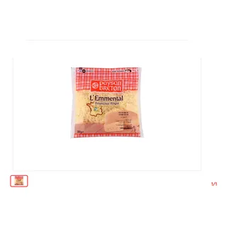 Fromage emmental rapé PAYSAN BRETON 200 g