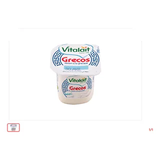 Yaourt à la grecque Nature VITALAIT 100 g