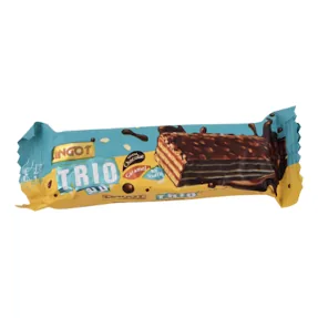 Gaufrette enrobée chocolat-caramel-riz TRIO LINGOT 30 g