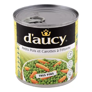 Petits pois Jeune carotte D'AUCY 400 g