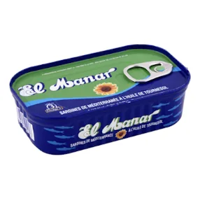Sardines à l'huile de tournesol EL MANAR 125 g