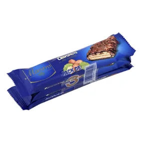 Barre biscuitée chocolat CRISPO 3 x 31 g