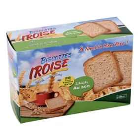 Biscottes au son avec sel IROISE 240 g