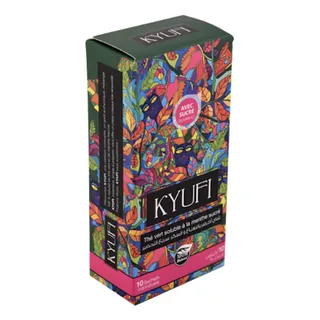 Thé vert soluble sucré Menthe KYUFI 10 x 7,5 g