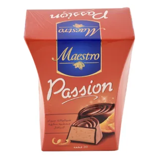 Chocolat noir Fourré orange PASSION 20 pièces