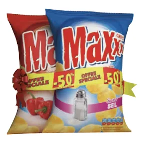 Chips panaché 50% sur 2ème MAXXX 2 x 75 g