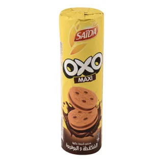 Biscuits fourrés OXO MAXI SAÏDA Chocolat, noisettes - 200 g