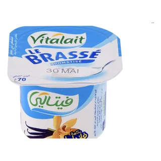 Yaourt brassé vanille VITALAIT 70 g