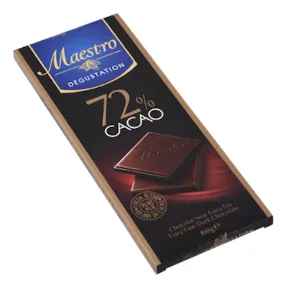 Chocolat Noir 72% cacao MAESTRO 90 g