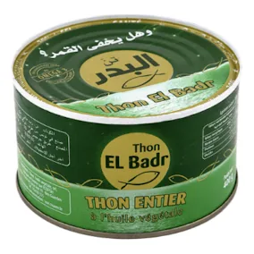 Thon entier à l'huile végétale EL BADR la boite de 400 g