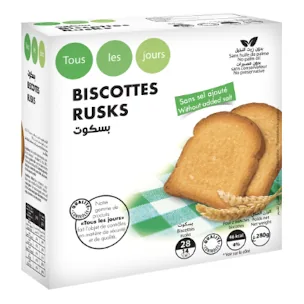 Biscottes nature sans sel ajouté TOUS LES JOURS 280 g