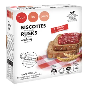 Biscottes multicéréales TOUS LES JOURS 280 g