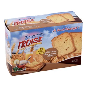 Biscottes aux graines de lin IROISE 240 g