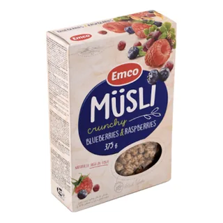 Muesli myrtille-framboise EMCO 375 g