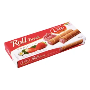 Biscuit cigare Fraise ROLL BREAK LAGO 80 g