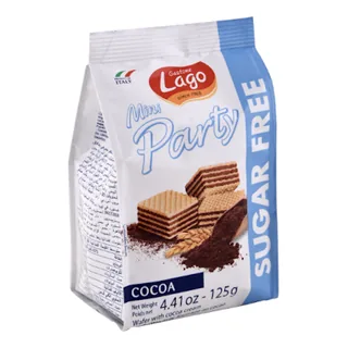 Gaufrettes mini Cacao sans sucre PARTY LAGO 125 g