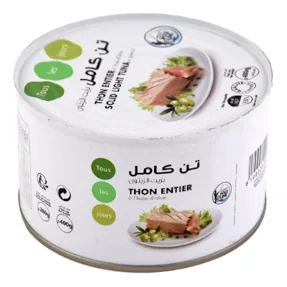 Thon entier à l'huile d'olive TOUS LES JOURS le paquet de 400 g