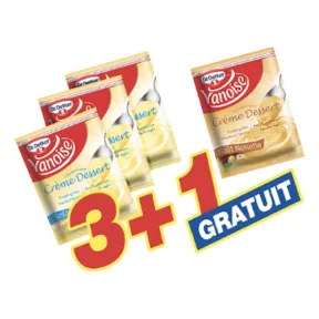 Crème dessert vanille +1 Sachet noisette VANOISE 3 x 40 g