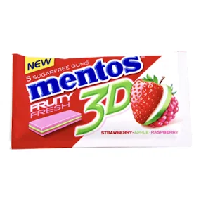 Chewing gum 3D fraise MENTOS 8,5 g