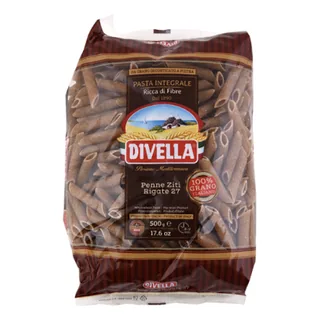 Pâte courtes penni ziti integrali DIVELLA le sachet de 500 g