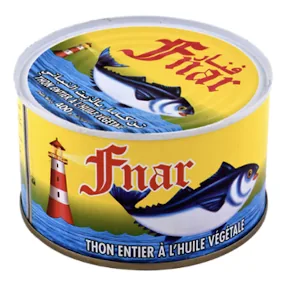 Thon entier à l'huile végétale FNAR la boite de 400 g