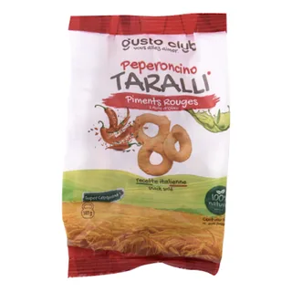 Crackers Piment rouge et huile d'olive TARALLI 140 g