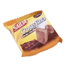 Gaufrette cacao vanille CROUSTINA SAÏDA 33 g