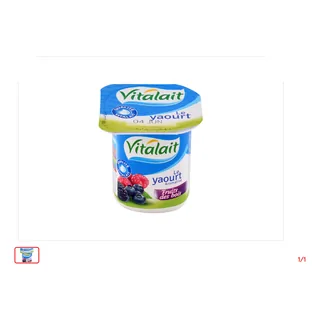 Yaourt aromatisé Fruits des bois VITALAIT 100 g