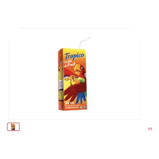Cocktail de fruits boisson au jus multivitaminé TROPICO 20 cL