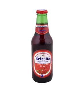 Boisson non alcoolisée à base de malt Fraise et Grenade CELESTIA 25 cL