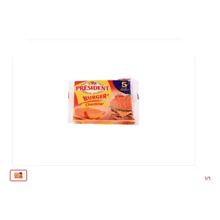 Fromage slice burger Au cheddar PRESIDENT 5 tranches