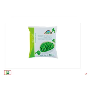 Petits pois surgelés GREENS 450 g
