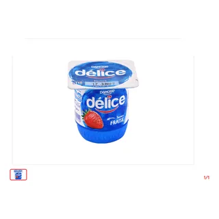 Yaourt aromatisé Fraise DELICE DANONE 110 g