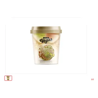 Glace Duo pistache noisette ICE VEGAS 450 ml