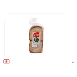 Pain de mie sandwich MOULIN D'OR 12 tranches