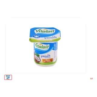 Yaourt aromatisé Noix de coco VITALAIT 100 g