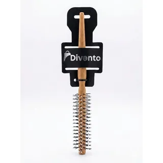Brosse Ronde Pro en Bois avec Picots en Nylon Perles