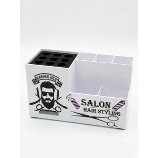Support de Rangement Barber Shop Blanc