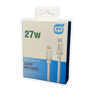 QiOP Câble tressé USB-C vers Lightning