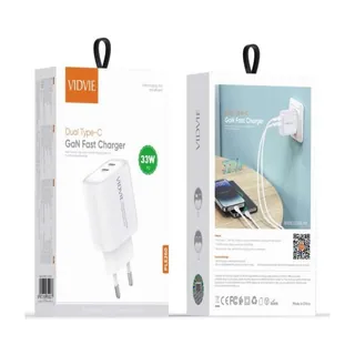 VIDVIE Chargeur secteur double USB-C GaN PLE260 – 33 W