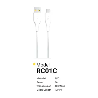 Revo Câble USB-C RC01C – PVC 2 A