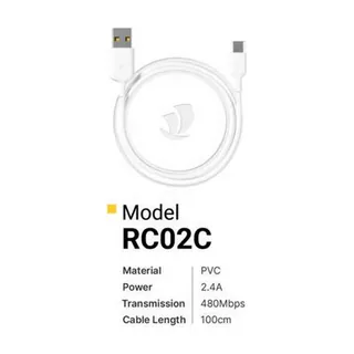 Revo Câble USB-C RC02C – PVC 2,4 A