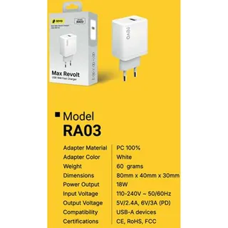 Revo Chargeur secteur RA03 – 18 W