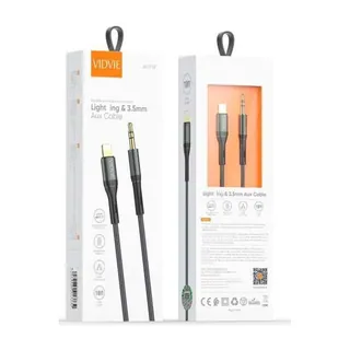 VIDVIE Câble audio Lightning vers jack 3,5 mm AL1112 – 1,8 m