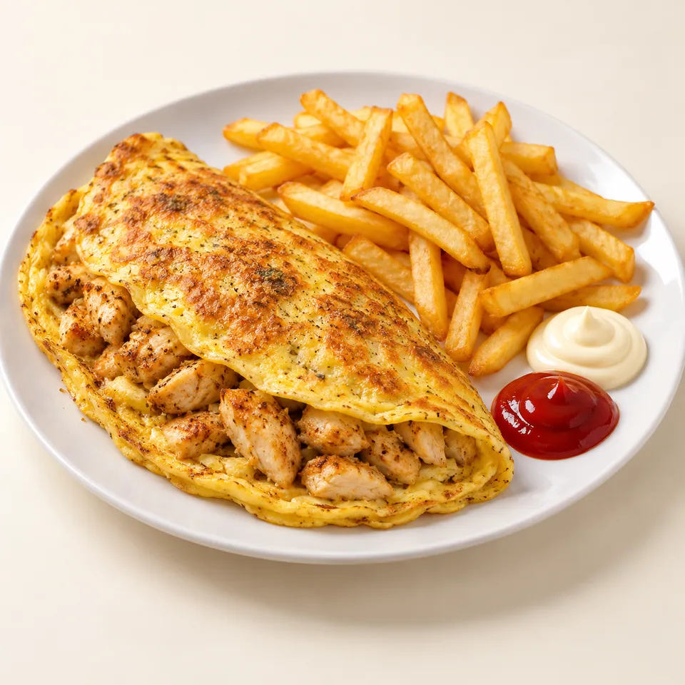 Plat Omelette escalope